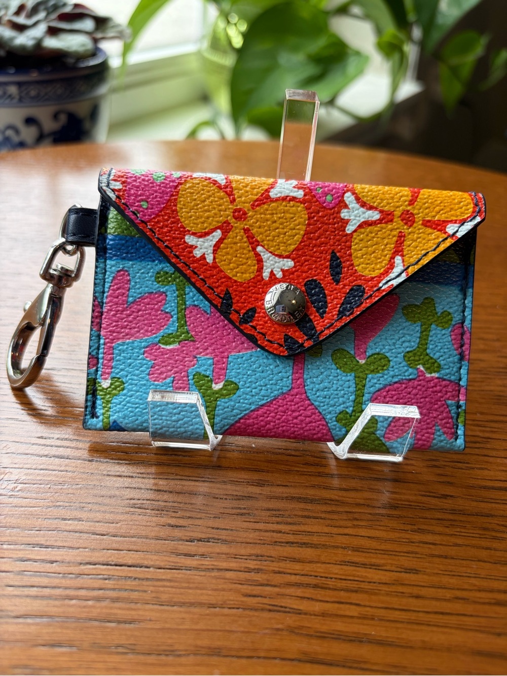 Vera Bradley card holder keychain